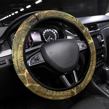 Tatenen Ancient Egyptian Steering Wheel Cover Father of the Gods Design with Minerals