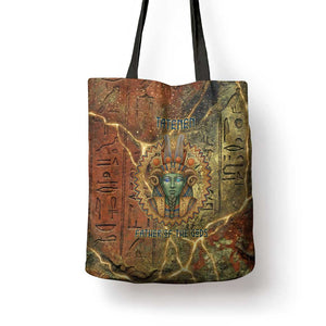 Tatenen Ancient Egyptian Tote Bag Father of the Gods Design with Minerals