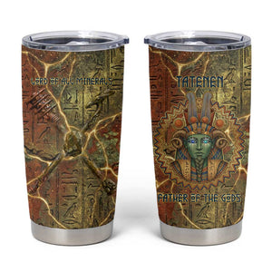 Tatenen Ancient Egyptian Tumbler Cup Father of the Gods Design with Minerals