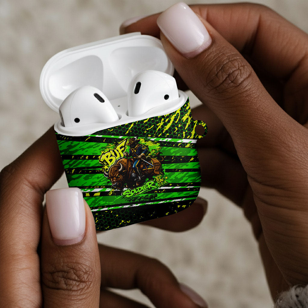 Buffalo Soldiers 10th Cavalry Regiment AirPods Case Graffiti Urban Streetwear Style Graphic Art