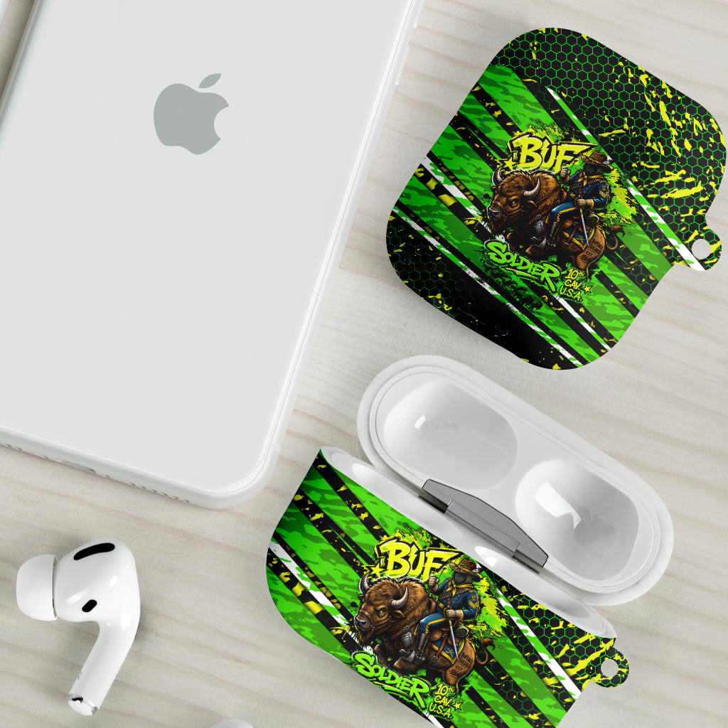 Buffalo Soldiers 10th Cavalry Regiment AirPods Case Graffiti Urban Streetwear Style Graphic Art