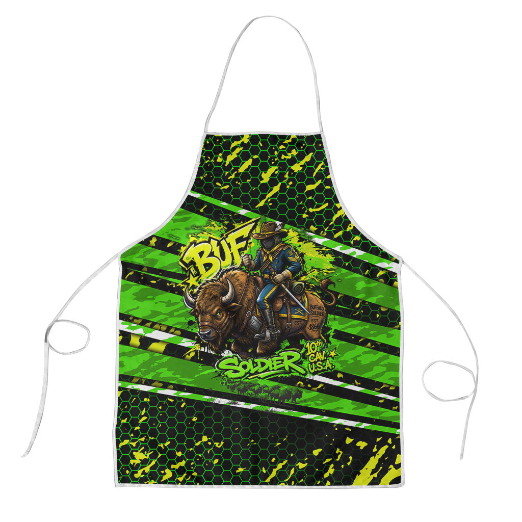 Buffalo Soldiers 10th Cavalry Regiment Apron Graffiti Urban Streetwear Style Graphic Art
