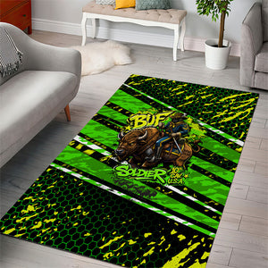 Buffalo Soldiers 10th Cavalry Regiment Area Rug Graffiti Urban Streetwear Style Graphic Art