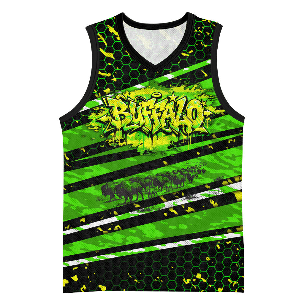 Buffalo Soldiers 10th Cavalry Regiment Basketball Jersey Graffiti Urban Streetwear Style Graphic Art