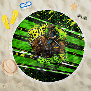 Buffalo Soldiers 10th Cavalry Regiment Beach Blanket Graffiti Urban Streetwear Style Graphic Art