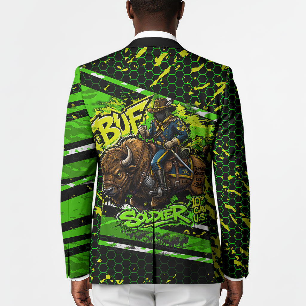 Buffalo Soldiers 10th Cavalry Regiment Blazer Graffiti Urban Streetwear Style Graphic Art