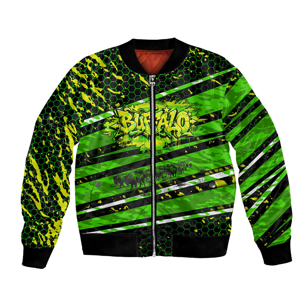 Buffalo Soldiers 10th Cavalry Regiment Bomber Jacket Graffiti Urban Streetwear Style Graphic Art