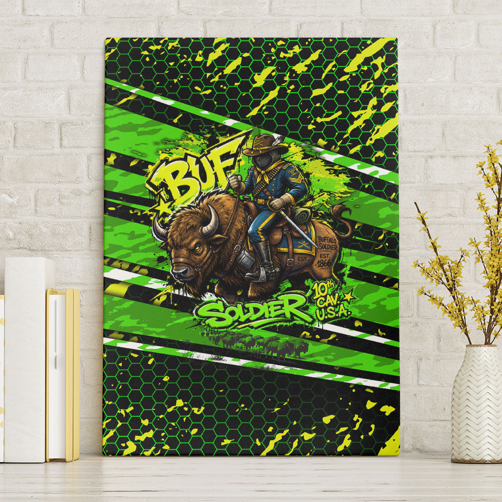 Buffalo Soldiers 10th Cavalry Regiment Canvas Wall Art Graffiti Urban Streetwear Style Graphic Art