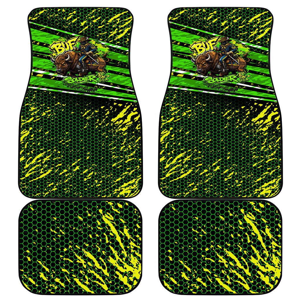 Buffalo Soldiers 10th Cavalry Regiment Car Mats Graffiti Urban Streetwear Style Graphic Art