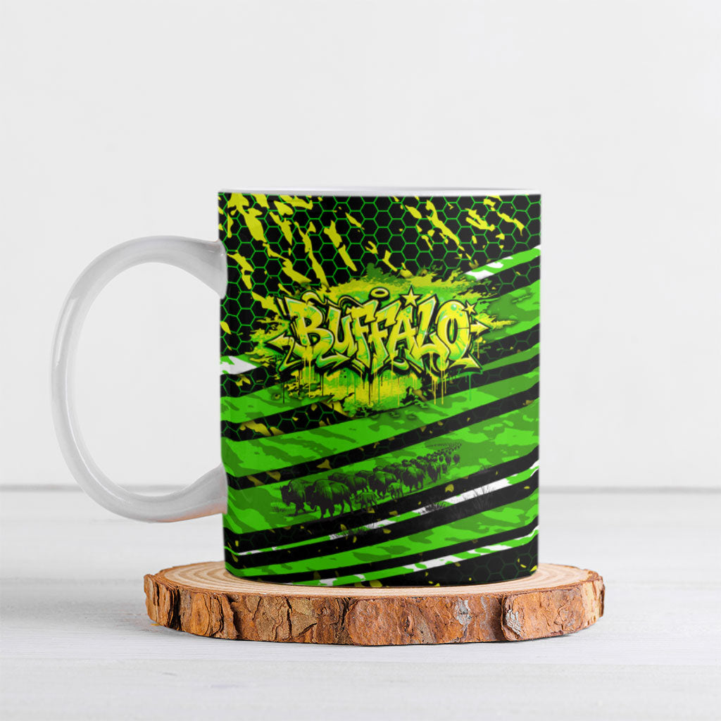 Buffalo Soldiers 10th Cavalry Regiment Ceramic Mug Graffiti Urban Streetwear Style Graphic Art
