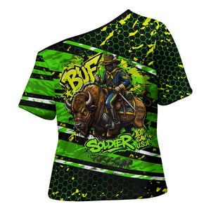 Buffalo Soldiers 10th Cavalry Regiment Cross Shoulder Shirt Graffiti Urban Streetwear Style Graphic Art