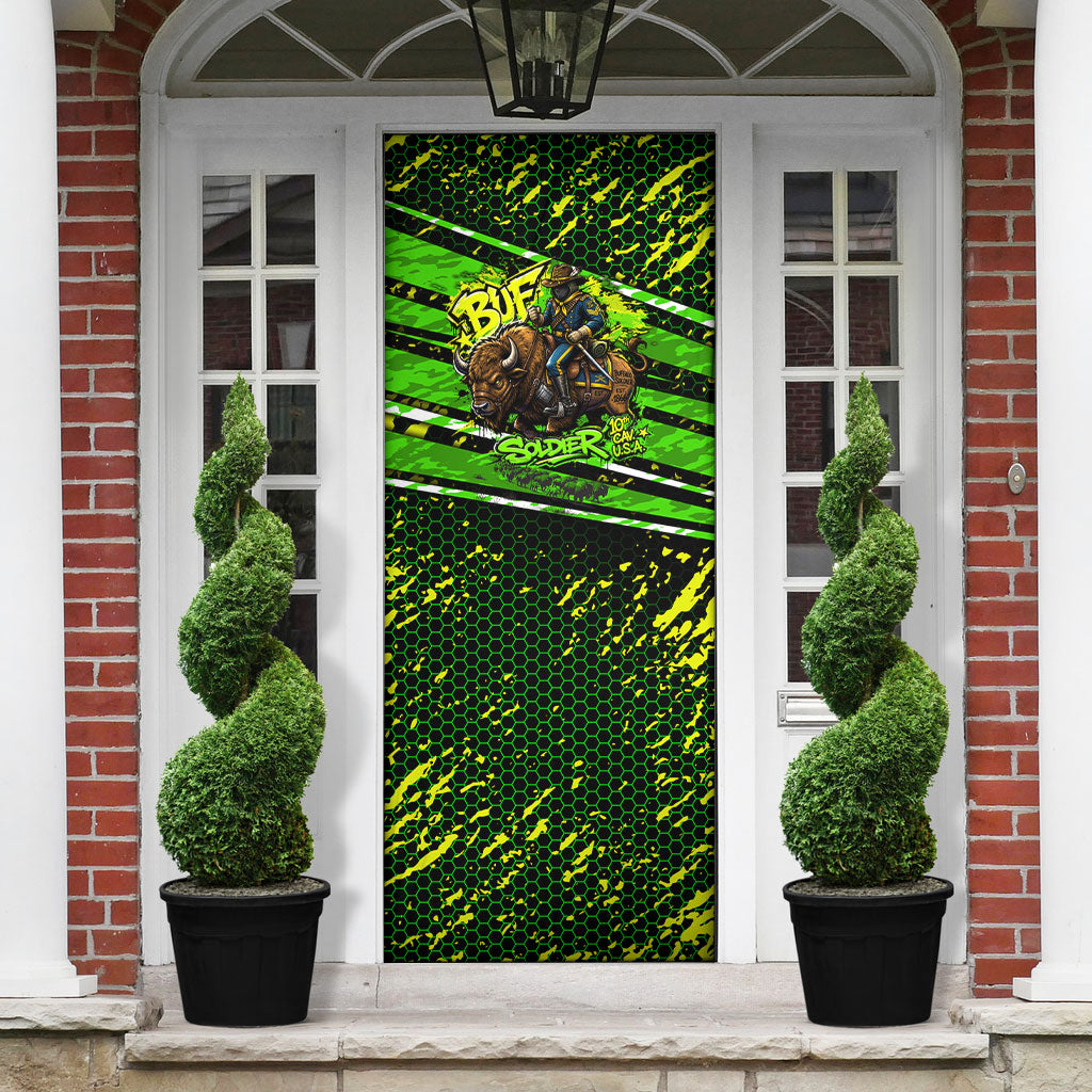 Buffalo Soldiers 10th Cavalry Regiment Door Cover Graffiti Urban Streetwear Style Graphic Art