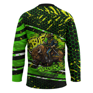 Buffalo Soldiers 10th Cavalry Regiment Hockey Jersey Graffiti Urban Streetwear Style Graphic Art