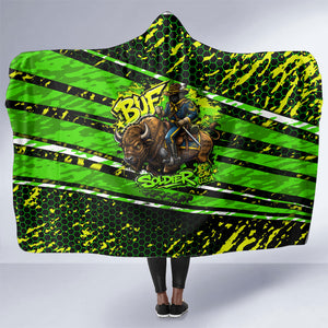 Buffalo Soldiers 10th Cavalry Regiment Hooded Blanket Graffiti Urban Streetwear Style Graphic Art