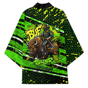 Buffalo Soldiers 10th Cavalry Regiment Kimono Graffiti Urban Streetwear Style Graphic Art