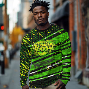 Buffalo Soldiers 10th Cavalry Regiment Long Sleeve Shirt Graffiti Urban Streetwear Style Graphic Art