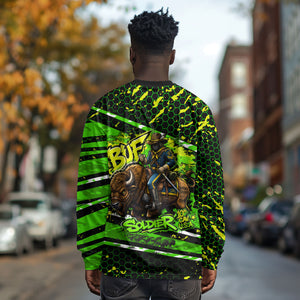 Buffalo Soldiers 10th Cavalry Regiment Long Sleeve Shirt Graffiti Urban Streetwear Style Graphic Art
