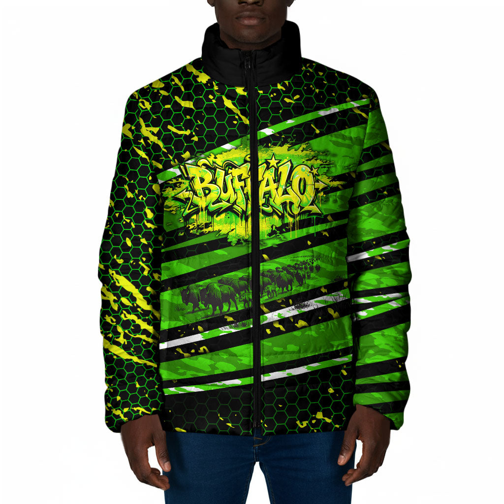 Buffalo Soldiers 10th Cavalry Regiment Padded Jacket Graffiti Urban Streetwear Style Graphic Art
