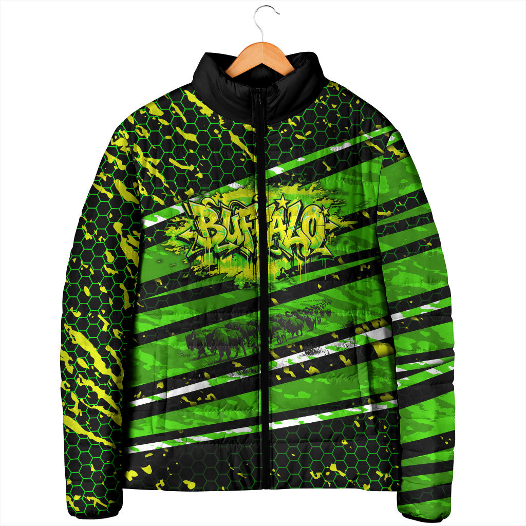 Buffalo Soldiers 10th Cavalry Regiment Padded Jacket Graffiti Urban Streetwear Style Graphic Art