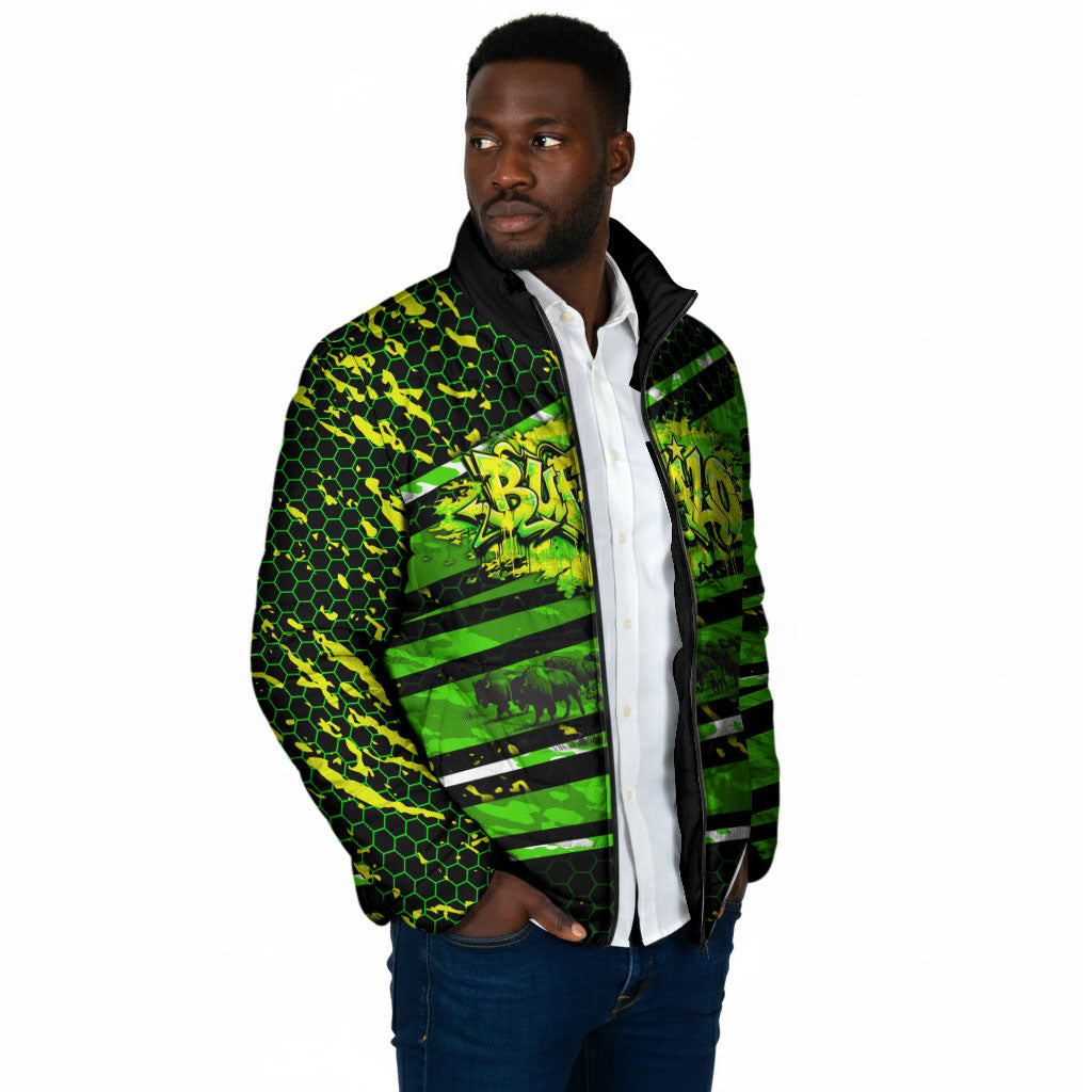 Buffalo Soldiers 10th Cavalry Regiment Padded Jacket Graffiti Urban Streetwear Style Graphic Art