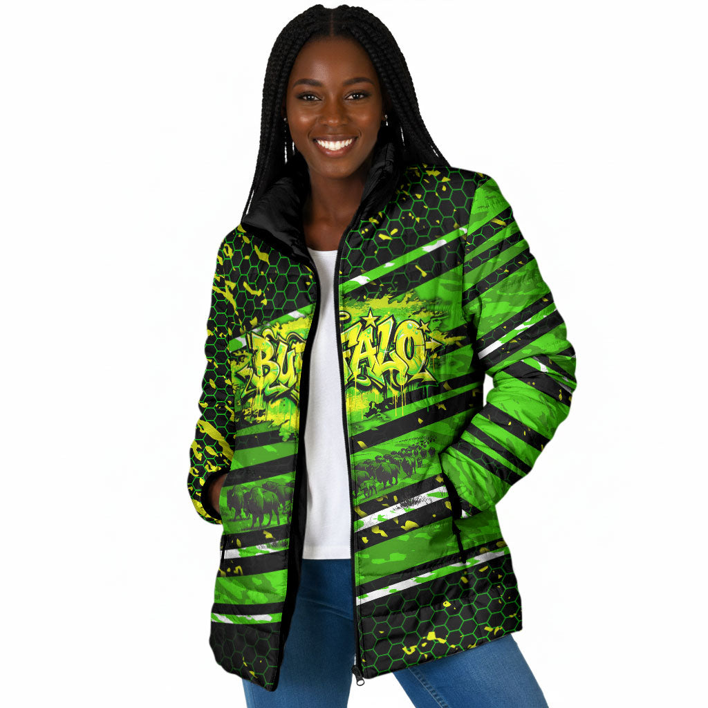 Buffalo Soldiers 10th Cavalry Regiment Padded Jacket Graffiti Urban Streetwear Style Graphic Art