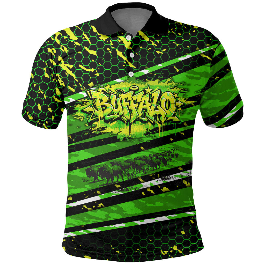 Buffalo Soldiers 10th Cavalry Regiment Polo Shirt Graffiti Urban Streetwear Style Graphic Art