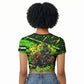 Buffalo Soldiers 10th Cavalry Regiment Raglan Cropped T shirt Graffiti Urban Streetwear Style Graphic Art