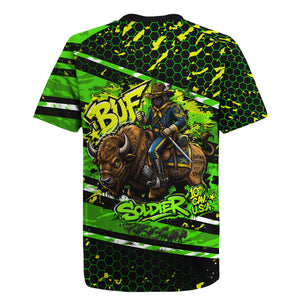 Buffalo Soldiers 10th Cavalry Regiment Rugby Jersey Graffiti Urban Streetwear Style Graphic Art