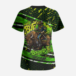 Buffalo Soldiers 10th Cavalry Regiment Scrub Top Graffiti Urban Streetwear Style Graphic Art