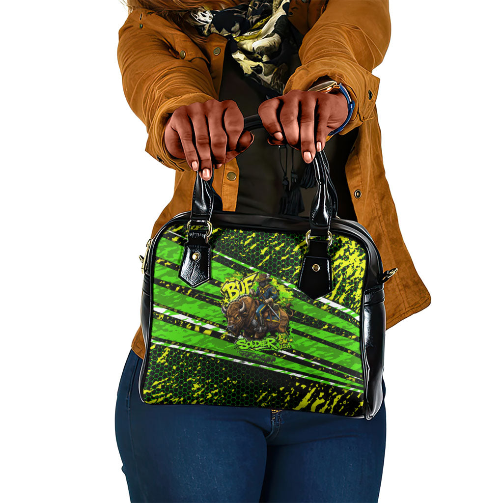Buffalo Soldiers 10th Cavalry Regiment Shoulder Handbag Graffiti Urban Streetwear Style Graphic Art