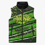 Buffalo Soldiers 10th Cavalry Regiment Sleeveless Puffer Jacket Graffiti Urban Streetwear Style Graphic Art