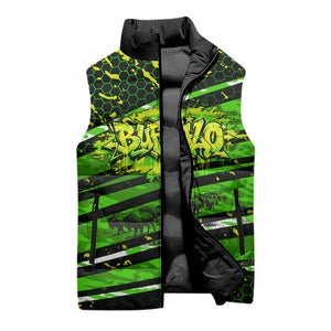 Buffalo Soldiers 10th Cavalry Regiment Sleeveless Puffer Jacket Graffiti Urban Streetwear Style Graphic Art