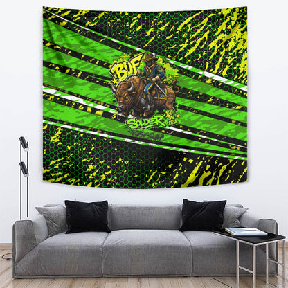 Buffalo Soldiers 10th Cavalry Regiment Tapestry Graffiti Urban Streetwear Style Graphic Art
