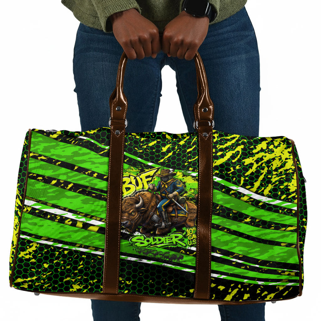 Buffalo Soldiers 10th Cavalry Regiment Travel Bag Graffiti Urban Streetwear Style Graphic Art