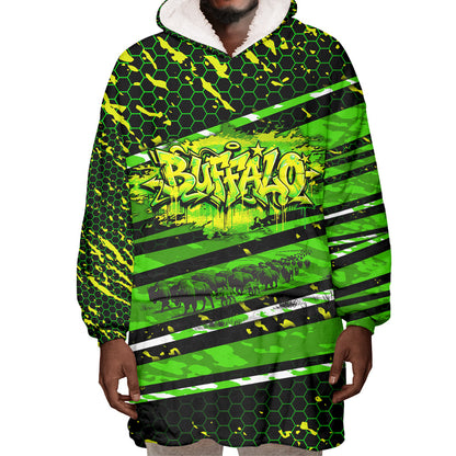 Buffalo Soldiers 10th Cavalry Regiment Wearable Blanket Hoodie Graffiti Urban Streetwear Style Graphic Art