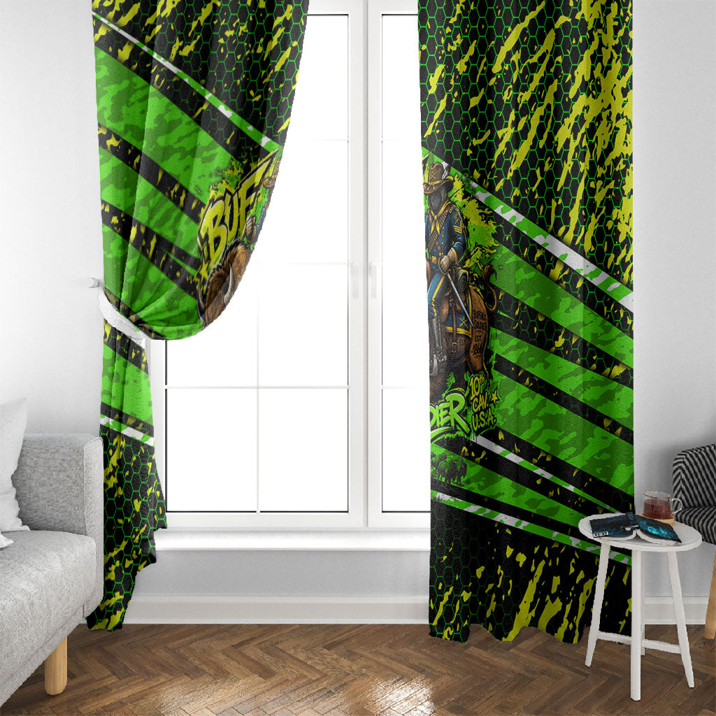 Buffalo Soldiers 10th Cavalry Regiment Window Curtain Graffiti Urban Streetwear Style Graphic Art