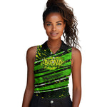 Buffalo Soldiers 10th Cavalry Regiment Women Sleeveless Polo Shirt Graffiti Urban Streetwear Style Graphic Art