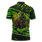 Buffalo Soldiers 10th Cavalry Regiment Zipper Polo Shirt Graffiti Urban Streetwear Style Graphic Art