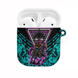 Buffalo Soldiers 9th Cavalry Regiment AirPods Case Cyberpunk Synthwave Neon Futuristic Graphic Art