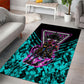 Buffalo Soldiers 9th Cavalry Regiment Area Rug Cyberpunk Synthwave Neon Futuristic Graphic Art