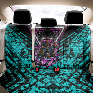 Buffalo Soldiers 9th Cavalry Regiment Back Car Seat Cover Cyberpunk Synthwave Neon Futuristic Graphic Art