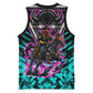 Buffalo Soldiers 9th Cavalry Regiment Basketball Jersey Cyberpunk Synthwave Neon Futuristic Graphic Art