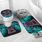 Buffalo Soldiers 9th Cavalry Regiment Bathroom Set Cyberpunk Synthwave Neon Futuristic Graphic Art
