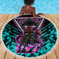 Buffalo Soldiers 9th Cavalry Regiment Beach Blanket Cyberpunk Synthwave Neon Futuristic Graphic Art