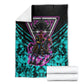 Buffalo Soldiers 9th Cavalry Regiment Blanket Cyberpunk Synthwave Neon Futuristic Graphic Art