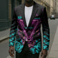 Buffalo Soldiers 9th Cavalry Regiment Blazer Cyberpunk Synthwave Neon Futuristic Graphic Art