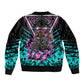 Buffalo Soldiers 9th Cavalry Regiment Bomber Jacket Cyberpunk Synthwave Neon Futuristic Graphic Art