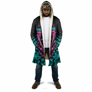 Buffalo Soldiers 9th Cavalry Regiment Cloak Cyberpunk Synthwave Neon Futuristic Graphic Art