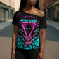 Buffalo Soldiers 9th Cavalry Regiment Cross Shoulder Shirt Cyberpunk Synthwave Neon Futuristic Graphic Art