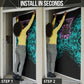 Buffalo Soldiers 9th Cavalry Regiment Door Cover Cyberpunk Synthwave Neon Futuristic Graphic Art